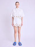 Jupe Courte Bas Brode - White