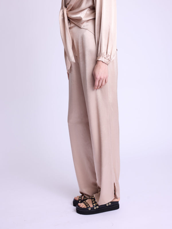 Pantalon Fluide Uni - Camel