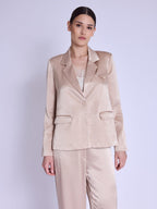 Veste Tailleur Satinee - Camel