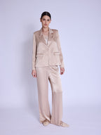 Veste Tailleur Satinee - Camel