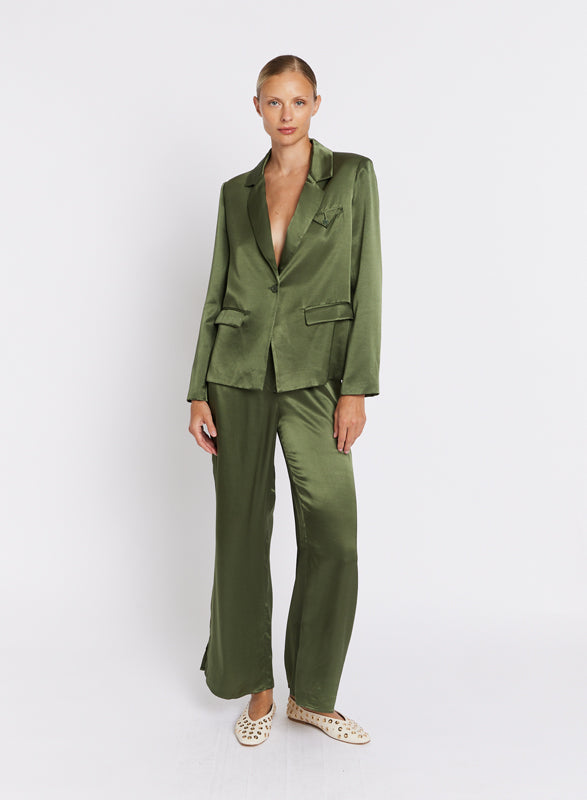 Veste Tailleur Satinee - Khaki