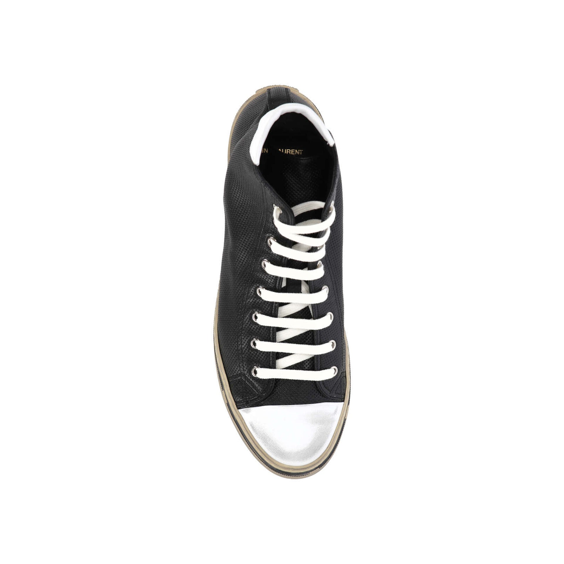 Baskets Saint Laurent Malibu Leather - Black - Homme