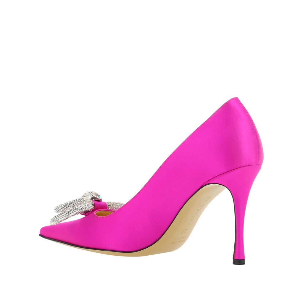 Escarpins - Mach & Mach Double Bow Satin - Fuchsia
