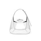 Alexander Mcqueen Jewelled Skull Hobo Bag - Silver - Femme