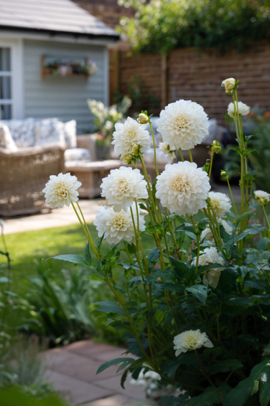 Lot De 3 Dahlias ‘Boom Boom White’ – Plante D’Extérieur