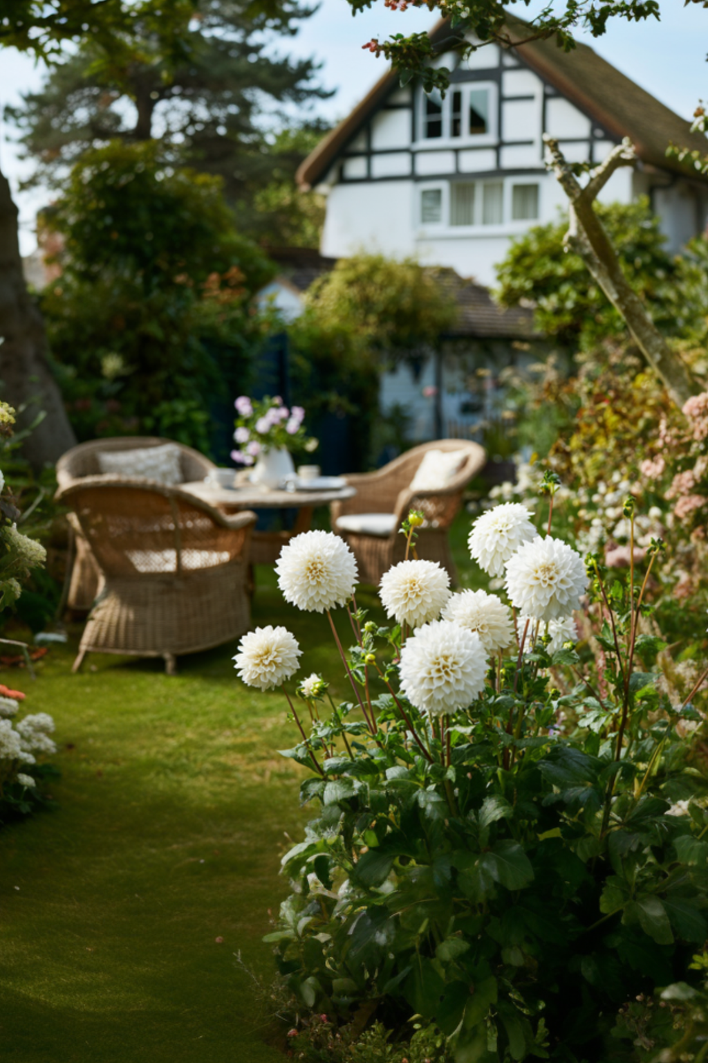 Lot De 3 Dahlias ‘Boom Boom White’ – Plante D’Extérieur