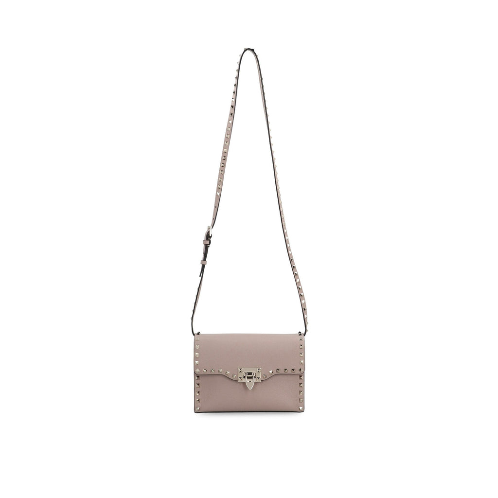 Valentino Garavani Rockstud Leather Crossbody Bag - Pink - Femme