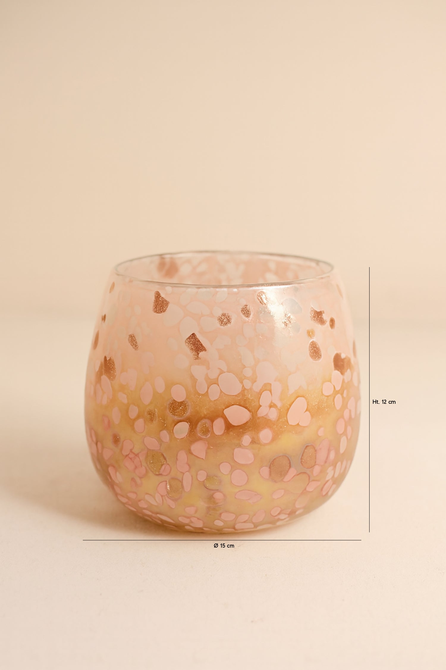 Coppra - Pot - Verre - Rose Poudré