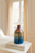Sunset - Vase Aux Nuances Bleuté Et Rosé - Verre