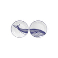 Set De 2 Assiettes Décoratives - Blanc Et Bleu