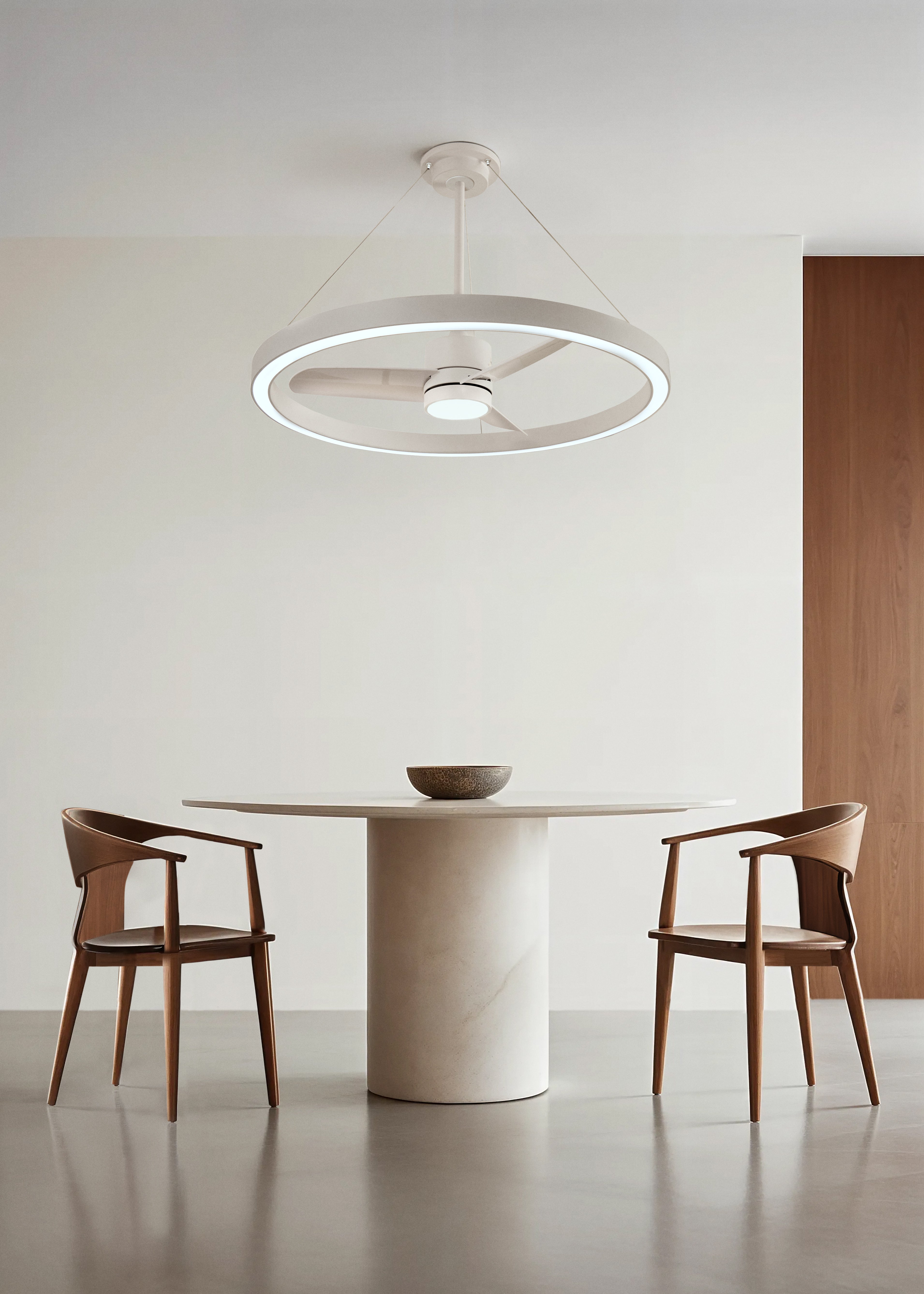 Wind Halo - Ventilateur De Plafond 36W Silencieux Ø108Cm Avec Anneau Lumineux Led