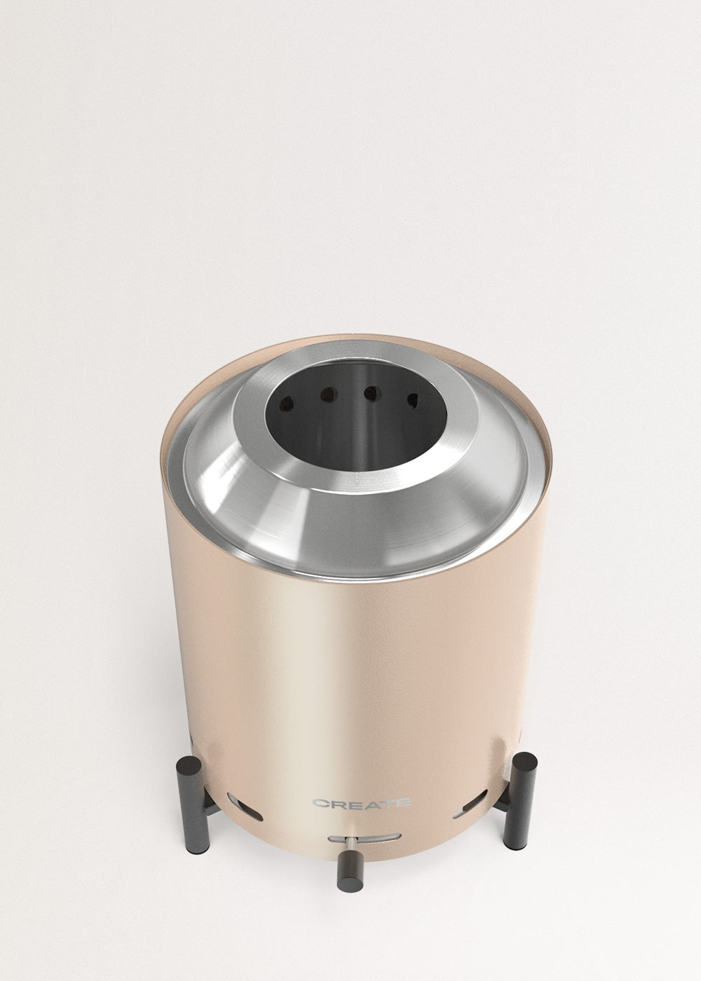 Fire Pit Compact - Brasero De Table 1,5 Kw Extérieur À Pellets Sans Fumée - Sable