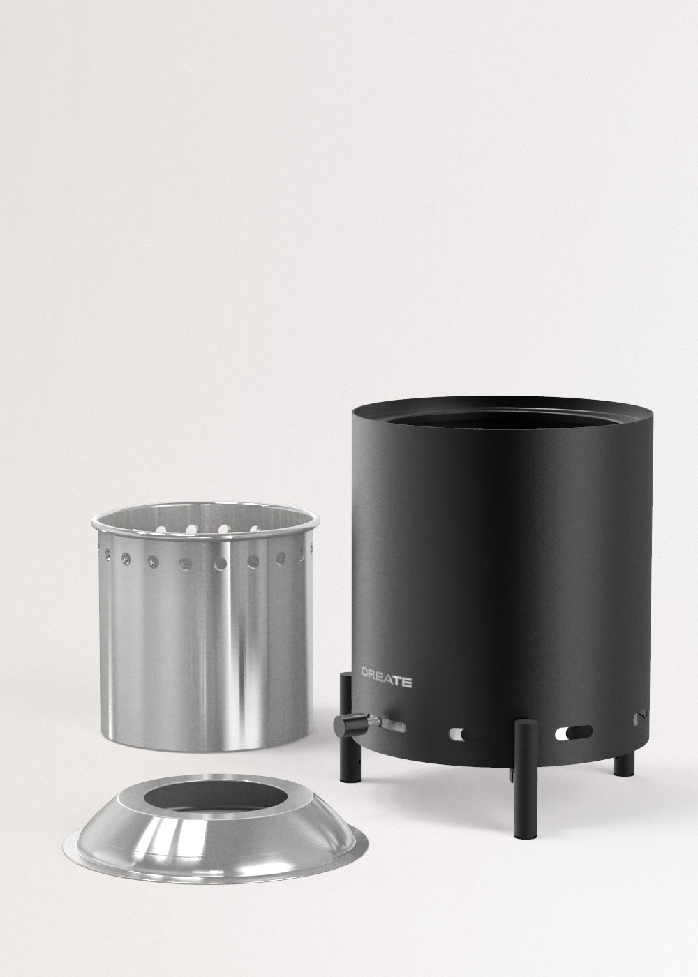 Fire Pit Compact - Brasero De Table 1,5Kw Extérieur À Pellets Sans Fumée - Noir
