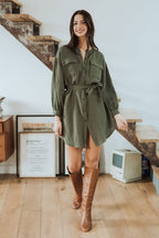 Robe Mina Kaki Coton