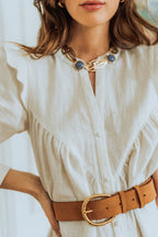 Robe Castille Lin Blanc