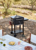 Bbq Smokey Pro - Barbecue Fumoir Au Charbon Avec Grille Réglable Et Table D'Appoint