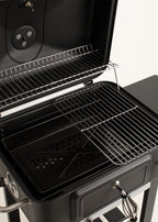 Bbq Smokey Pro - Barbecue Fumoir Au Charbon Avec Grille Réglable Et Table D'Appoint