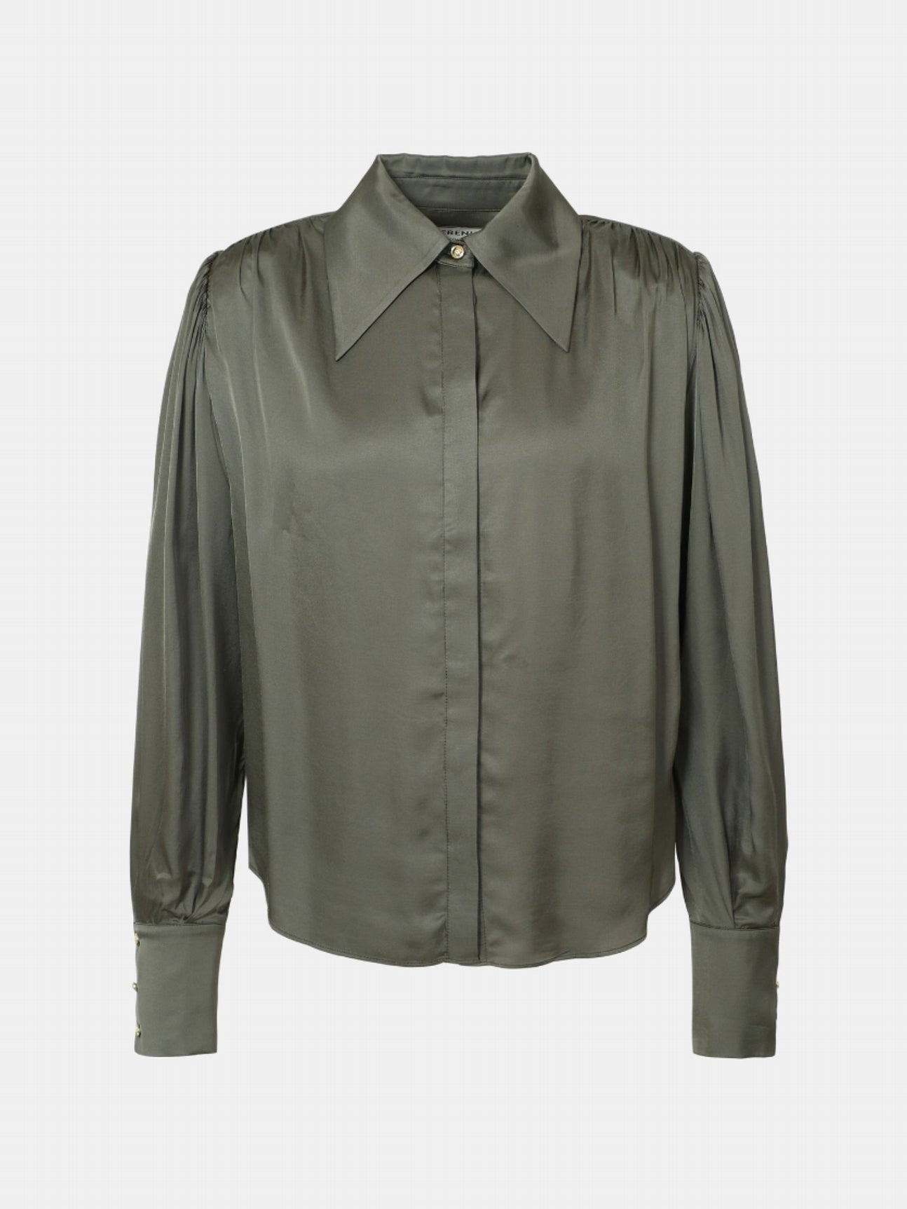 Chemise iecement Devant Fronce - Khaki