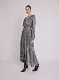 Robe Longue Fronces Taille - Silver