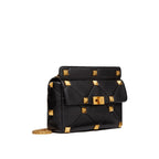 Valentino Garavani Roman Stud Medium Shoulder Bag - Black - Femme