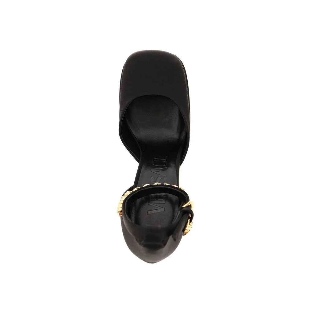 Escarpins - Versace Silk Satin Platform - Black