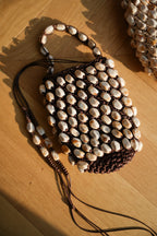 Sac Perlé Suzana - Chocolat