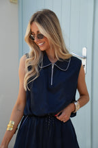 Blouse Sans Manches Siam - Marine