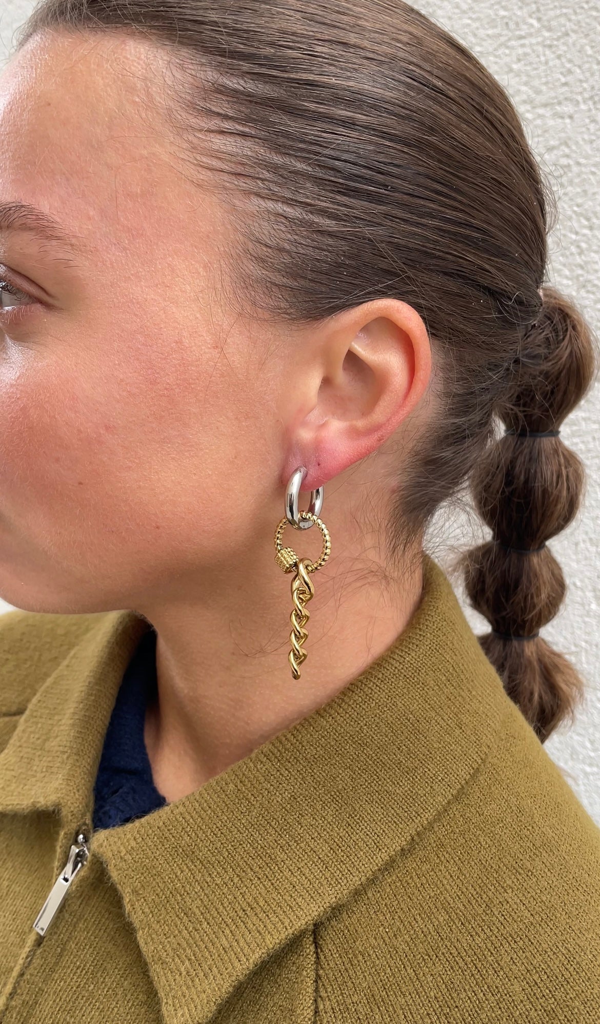 Boucles D'Oreilles Round Chain