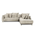 Canapé Tissu Angle Droit Beige Fiorenzo - 4 Places - Beige