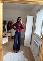 Cardigan À Grosses Mailles Giulia Bordeaux