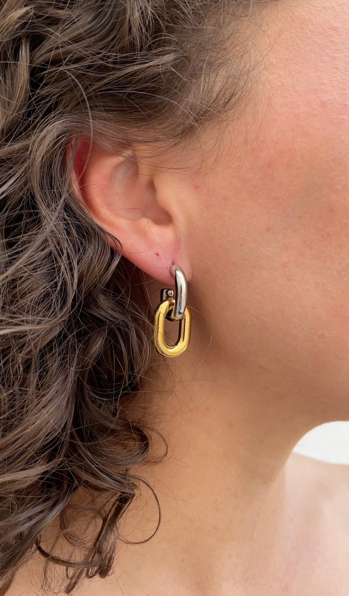 Boucles D'Oreilles Mini Oval X Hoops