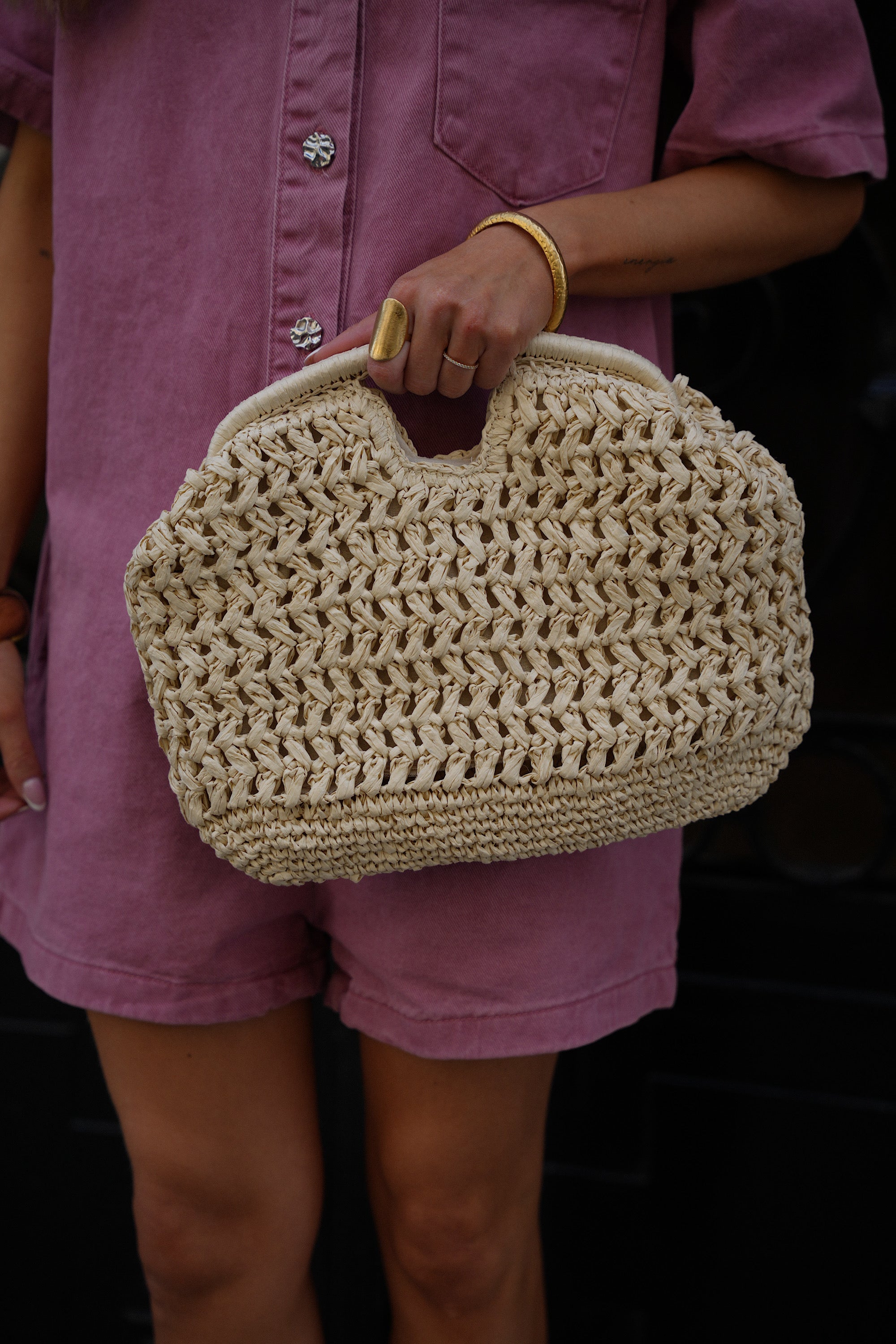 Sac En Paille Maria - Beige