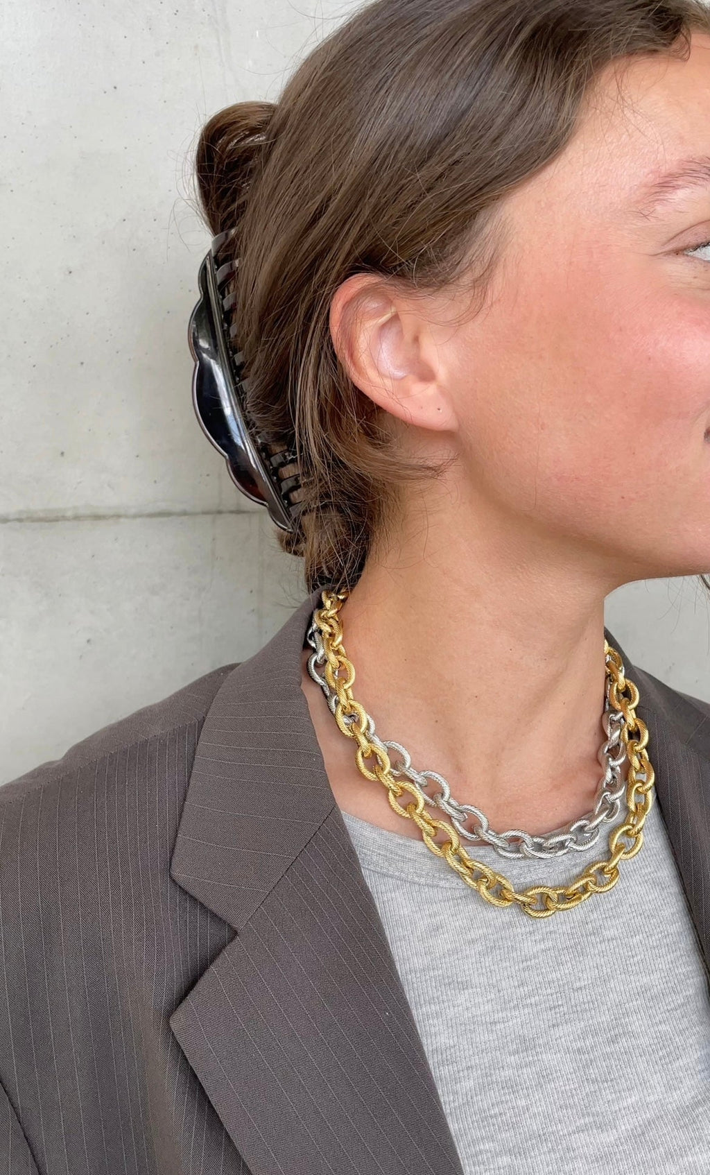 Collier Striped Bold Chain