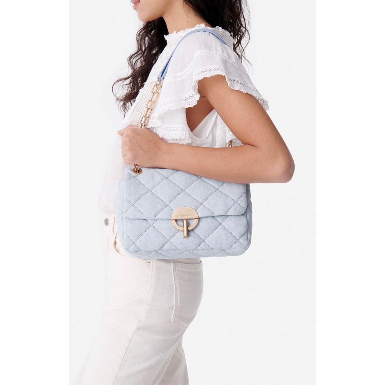 Vanessa Bruno - Grand Sac Moon En Lin - Aqua