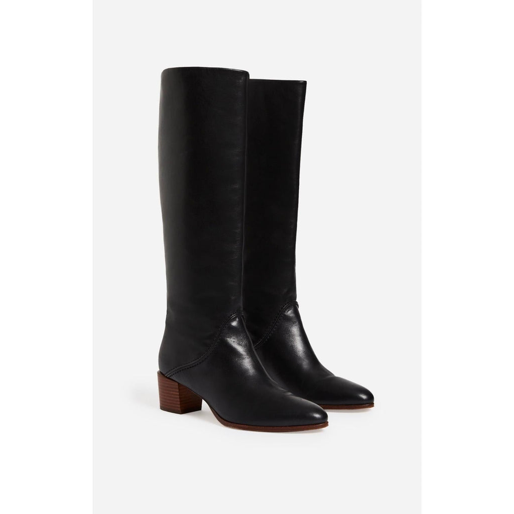 Vanessa Bruno - Bottes Hautes Cuir Lisse - Noir