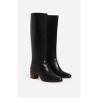 Vanessa Bruno - Bottes Hautes Cuir Lisse - Noir