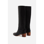 Vanessa Bruno - Bottes Hautes Cuir Lisse - Noir