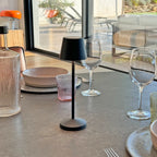 Emily - Lampe De Table Sans Fil - Acier - Noir
