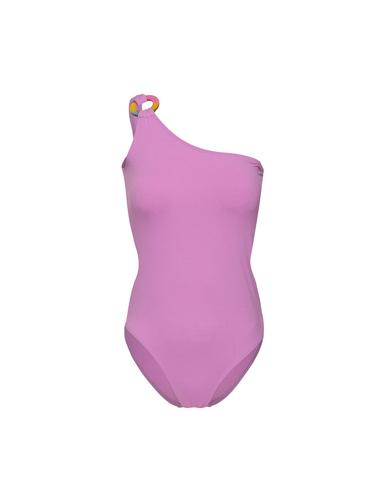 Une Pièce Asymétrique Rose Charlotte
