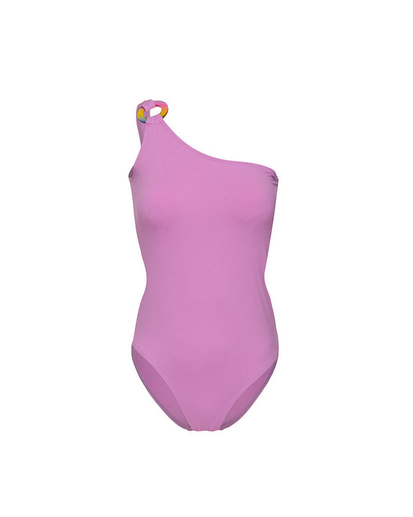 Une Pièce Asymétrique Rose Charlotte