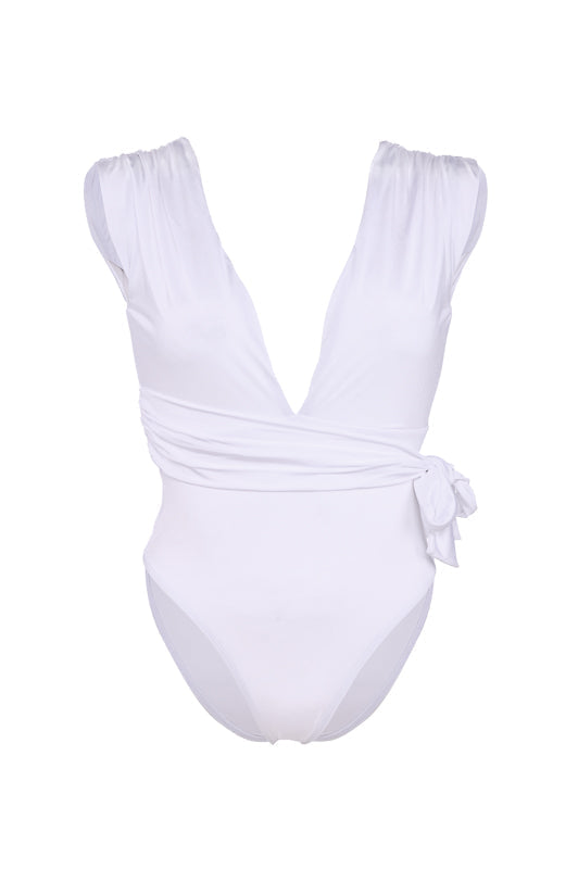 Maillot De Bain Une Pièce Fauve Blanc