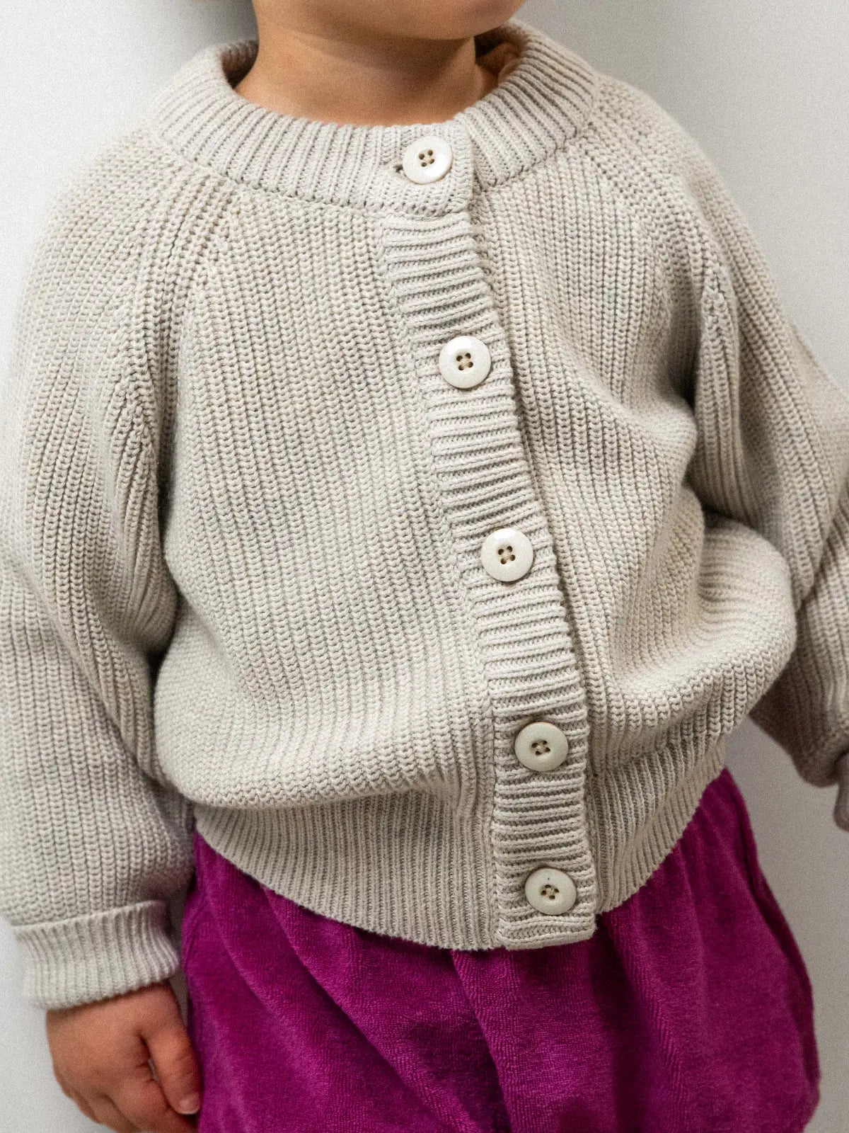 Le Gilet 100% Coton Bio Beige Galet