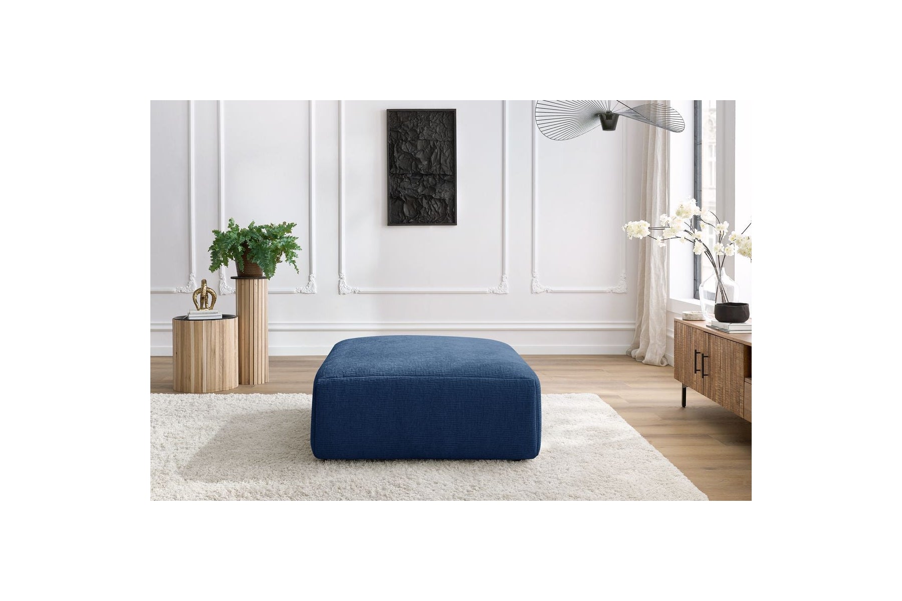 Jeanne - Grand Pouf - Tissu Texturé
