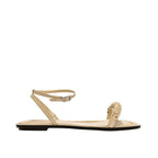 Rovena nude flat removable ankle sandal with stylish design and comfortable fit, perfect for summer outings.