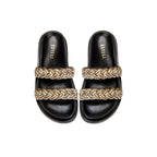 Ronda Black Comfort Two Straps Slides