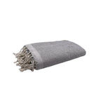 Fouta Doublée Éponge - Gris Clair