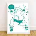Grizzly - Affiche Phosphorescente