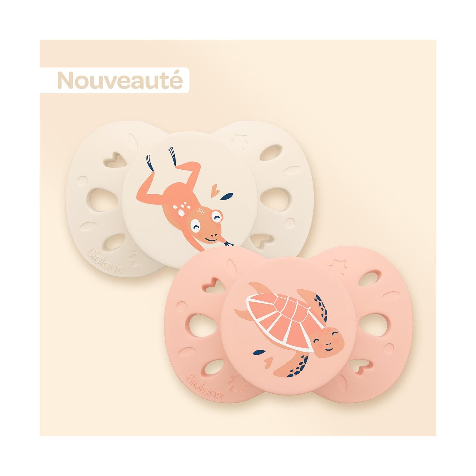 Lot De 2 Sucettes Anatomiques Animaux