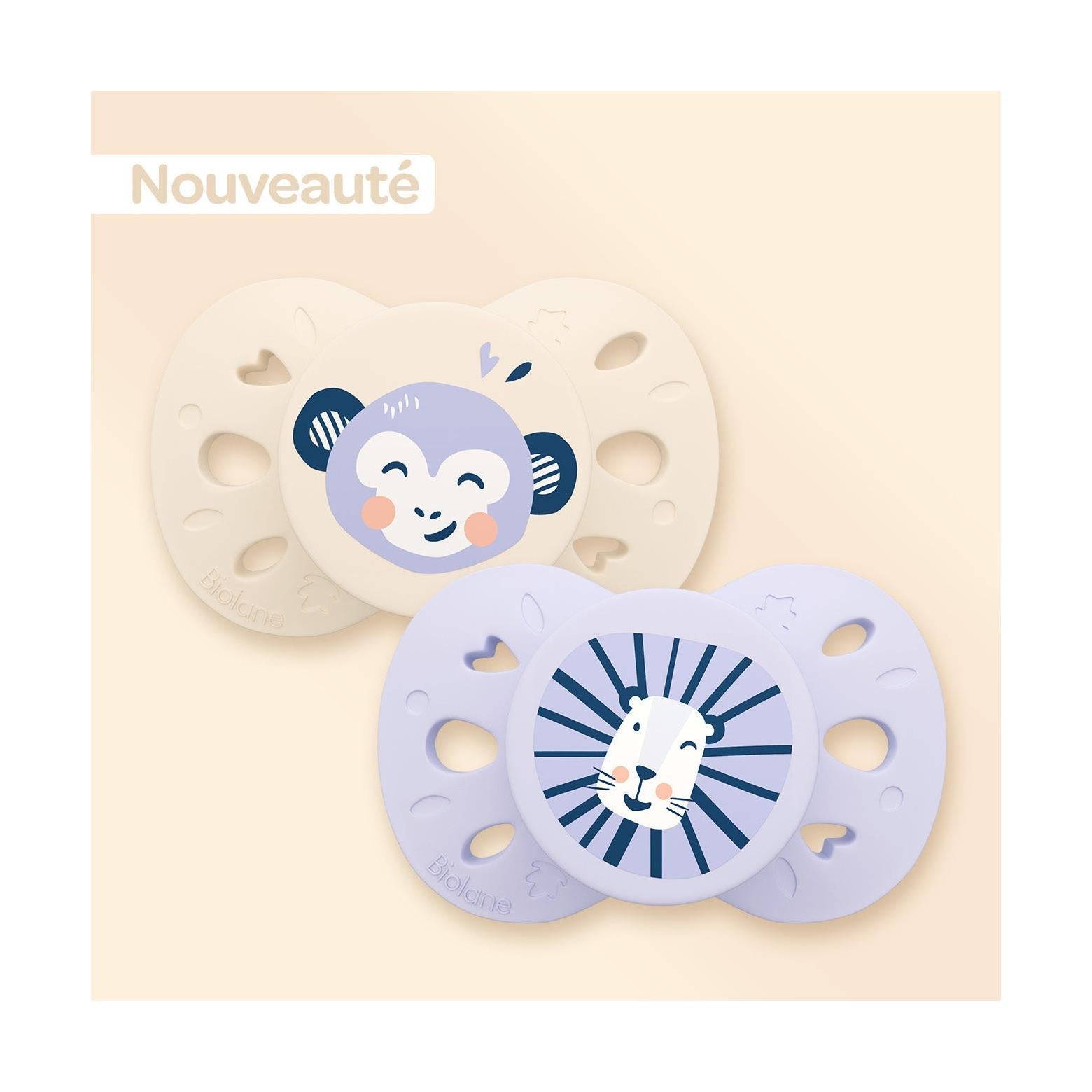 Lot De 2 Sucettes Anatomiques Animaux