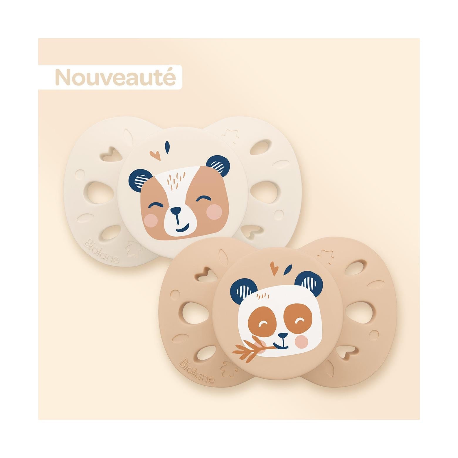 Lot De 2 Sucettes Anatomiques Animaux